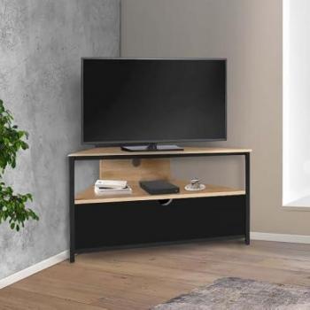 Mobile TV Boston 100 cm con Design Industriale Nero