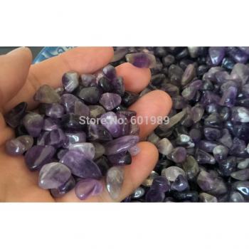 Purple Glass Stones for Aquarium 300g