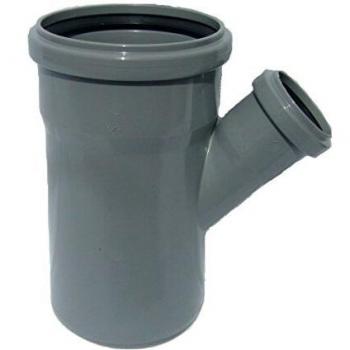 Push-Fit 110mm Soil Pipe with 45° Branch and 50mm Inlet