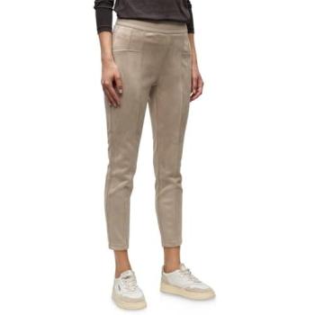 STREET ONE Stoffhose „Style Hope“ – Damen 38, 28 cm, schwarz/morn beige, elastischer Bund
