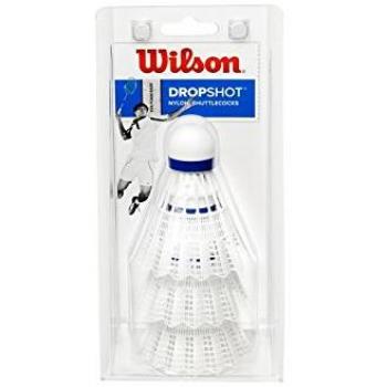 Badminton-Shuttlecocks Wilson Dropshot – 3er Set, weiß, WRT6048WH