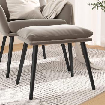 Poggiapiedi Velluto 45x29,5x35 cm Grigio Chiaro