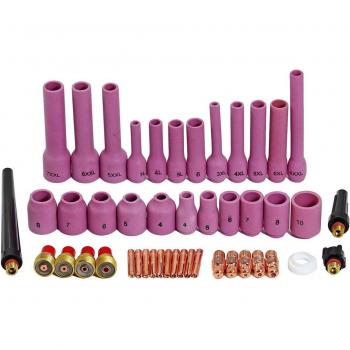 46 PCS TIG Gas Lens Collet Body Kit for SR WP 9 20 25