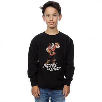 Beauty and the Beast Gaston Muscle Shirt – Kids’ Size 7‑8, Black