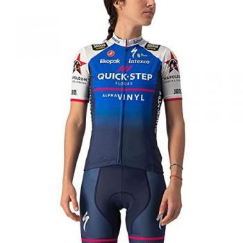 Maillot Deceuninck Q‑Step Competizione 2022 Manche Courte Bleu Femme – Petite