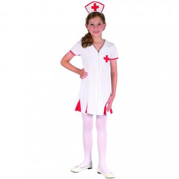 Déguisement de médecin pour fille en rouge et blanc