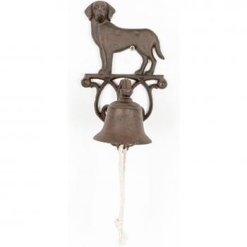 Cloche murale en fonte Chien