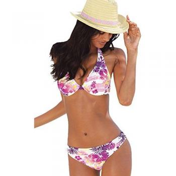 Trendiger Flowerprint Bügel-Bikini für Damen von Venice Beach, Größe 38E