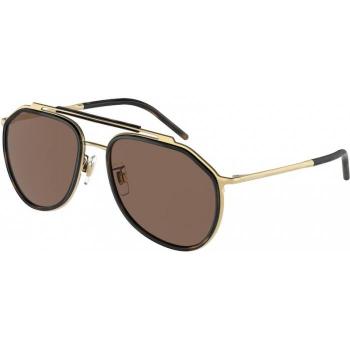 Dolce & Gabbana DG2277 Men's Pilot Shades Havana/Gold Size 57