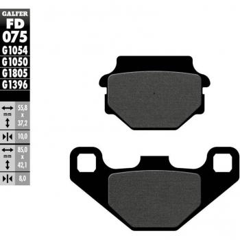G1054 FD075 Motorremblok (Semi‑Metalen, Organisch) – Galfer