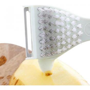 2-in-1 Stainless Steel Grater and Vegetable Peeler with Cleaning Brush
