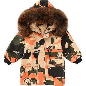 Emmababy Thick Fur Lined Parka for Girls