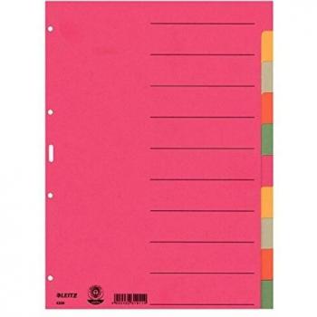 Intercalaires Leitz, A4, 10, carton blanc