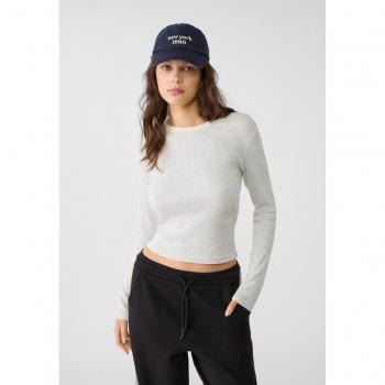 Stradivarius Ripp-Shirt mit Kontrast M