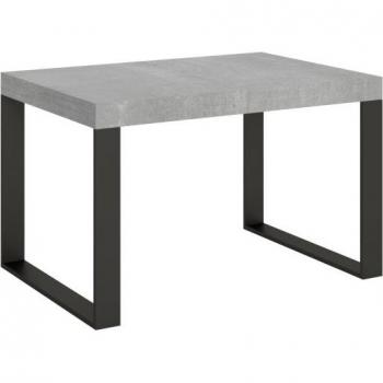 Mesa de Comedor Extensible 120/224x90 cm Hormigón Antracita