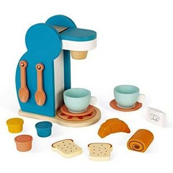 Set de desayuno con cafetera y utensilios Janod