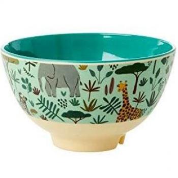 Green Tropical Animal Print Small Rice Bowl