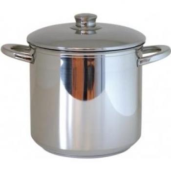 Olla Alta Metálica para Inducción con Diseño Ergonómico de 26 cm y Capacidad