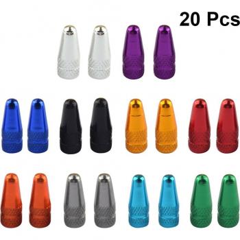 20pcs Anodized Bicycle Valve Caps