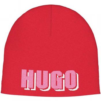 HUGO Capotesta Rosso-Grigio Donna Contrasto Logo