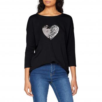 Only Onlsiri 3/4 O-Neck Swt, Sudadera para Mujer, Negro