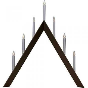 Star Arrow 7‑Point Grey Candle Lamp