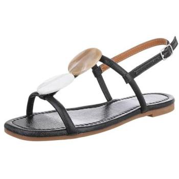 Ital-Design schwarze Riemchen‑Sandalette Damen – Serie „Klassik“
