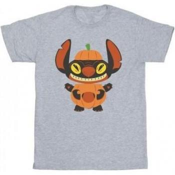 Disney Mens Lilo & Stitch Pumpkin Costume T-Shirt L grey