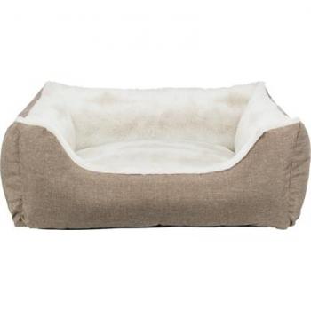 TRIXIE Nelli Bett eckig 80 x 65 cm taupe/weiß