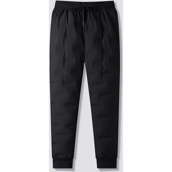 Pantalon blanc en plumes de canard pour hommes, décontracté, imperméable, taille élastique M-6XL
