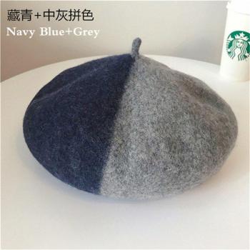 Boina de lana pura para mujer, gorro de estilo bohemio, cálido para invierno