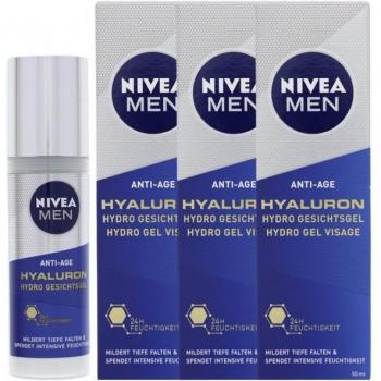 NIVEA MEN Tagescreme mit Hyaluron – 3×50 ml, anti‑faltenmildernd
