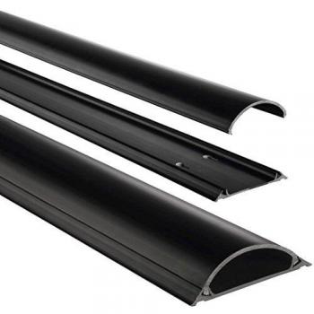 Bandeja de cables HAMA semicircular PVC negro