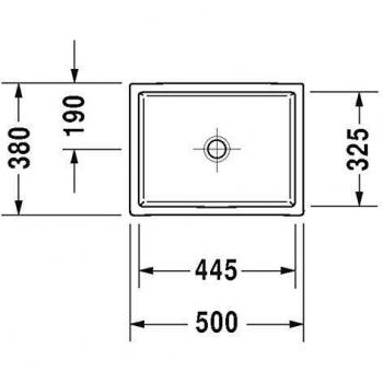 Lavabo sobre encimera Duravit Vero Air 50x38 cm sin grifo blanco