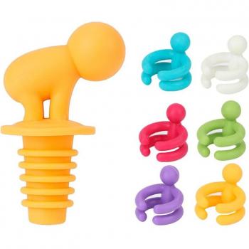 Wine Bottle Stopper and Glass Marker Set