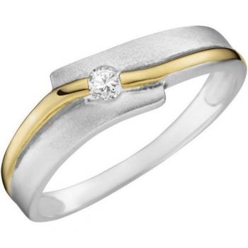 Bicolor Damenring aus 925er Silber von Firetti