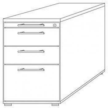 Standcontainer 80cm Buche mit Hängeregistratur