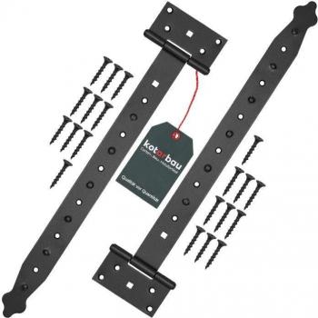 KOTARBAU T-Hinge, 400 mm, 2 Stück, für Türen und Fenster, pulverbeschichtet