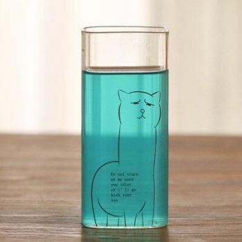 CHUANGGE Glas-Tierkaffeebecher mit DIY-Kerzenform