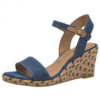Blaues Tamaris-Sandale (Denim Textil) 1‑28300‑42/8A2 – Frauengröße 38
