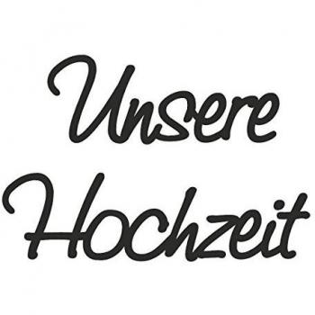 6 x Knorr prandell Wachsschrift 'Unsere Hochzeit' 10 cm silber