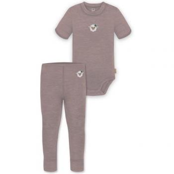 Normani Baby-Kleidermodul: Body „Tihoi” & Hose „Tutira” (Merino, 9613) – Rosa