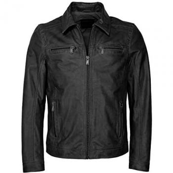 Mustang Lederjacke William 9920607 Schwarz Regular Fit S