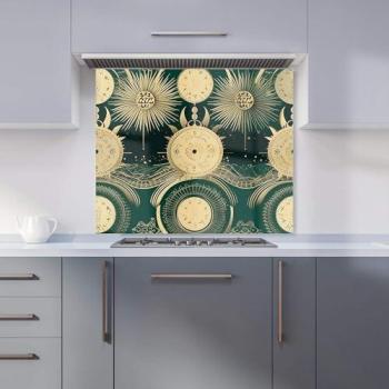 Solar Green Wave Splashback – 600 × 650 mm