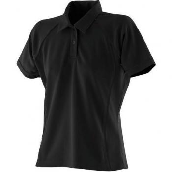 Finden & Hales Women's Piped Performance Polo Shirt XL white/royal blue