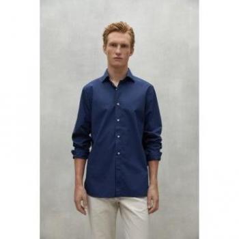 Ecoalf Men's Long Sleeve Alfredo Shirt in Deep Navy