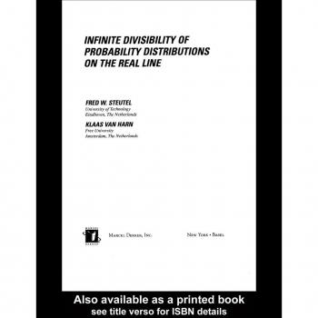 Vitalsource Technologies, Inc. Infinite Divisibility Of Probability Distributions On The Real Line