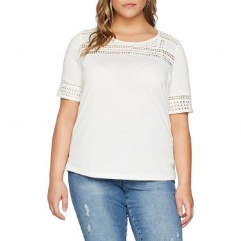 Top Junarose Jrfaber 2/4 SL, Camiseta de Mujer, Blanco