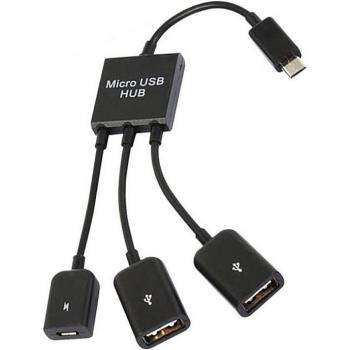 Cable OTG 3 en 1 para Conectar Teclado y Ratón