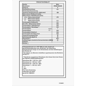Beko RFNE312E33W Congélateur Droit Autonome Blanc A++ 275L